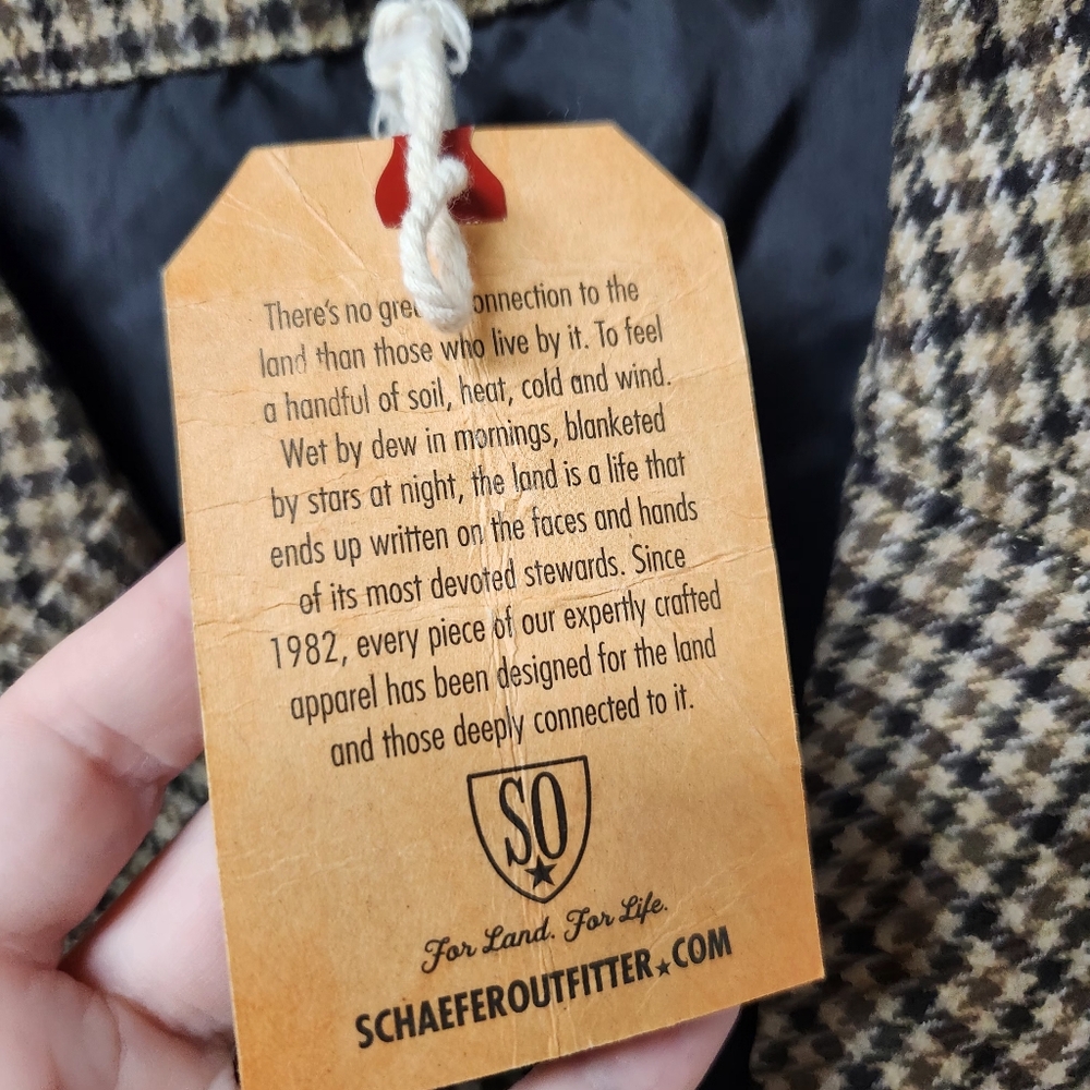 Schaefer Outfitter Laramie Western Wool Blend Vest 3XL Gun Club Houndstooth New - Picture 6 of 11